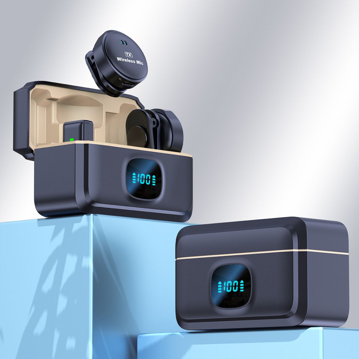 Microphone Lavalier Sans Fil – USB-C , avec Boîtier de Charge  Son Clair & Professionnel