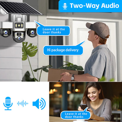 Nouvelle caméra solaire à 3 objectifs Rigamiz™️-أقوى نظام حماية ذكي في العالم