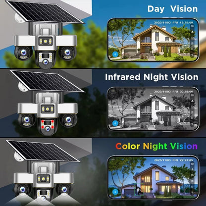 Nouvelle caméra solaire à 3 objectifs Rigamiz™️-أقوى نظام حماية ذكي في العالم